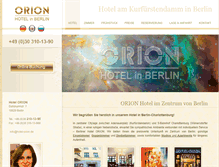 Tablet Screenshot of hotel-orion.de